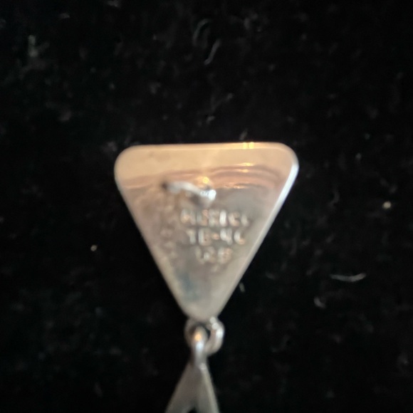 🆕 TAXCO Vintage Sterling Silver & Mexican Turquoise Dangle Earrings - Picture 5 of 5